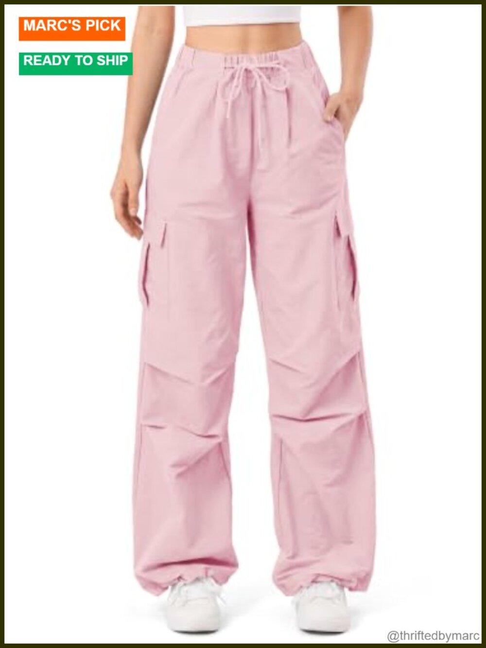 Women's Quick-Dry Cargo Pants High Waisted Wide Leg Travel Hiking